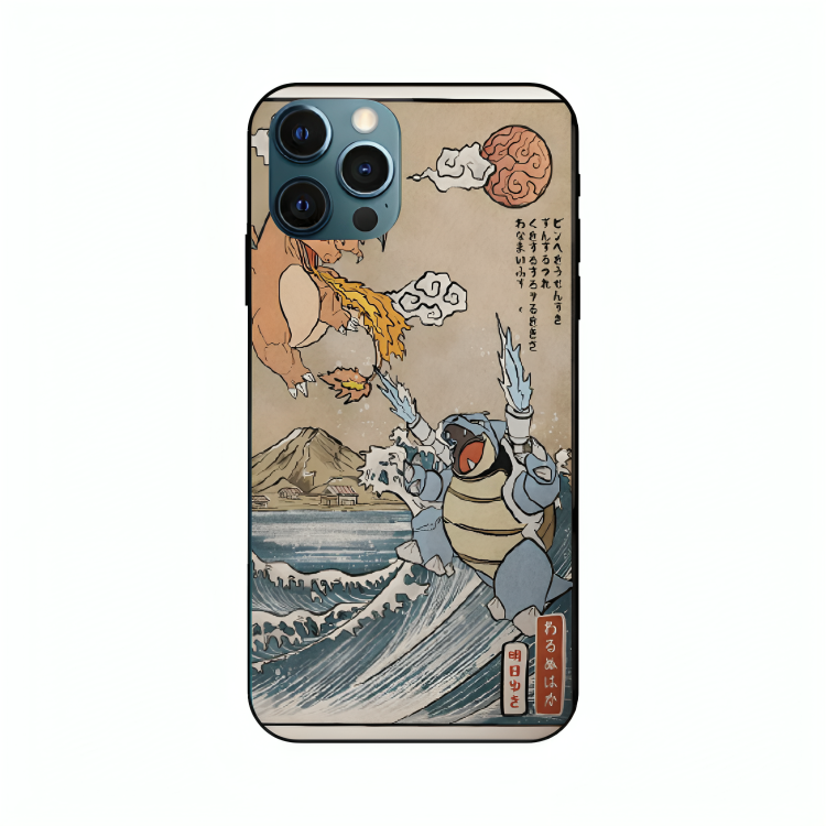 iPhone 12 Pro Max Case – Premium Artistic Phone Cover (Metal Glass Finish) – ‘The Great Wave of Kanto' by Libaadah