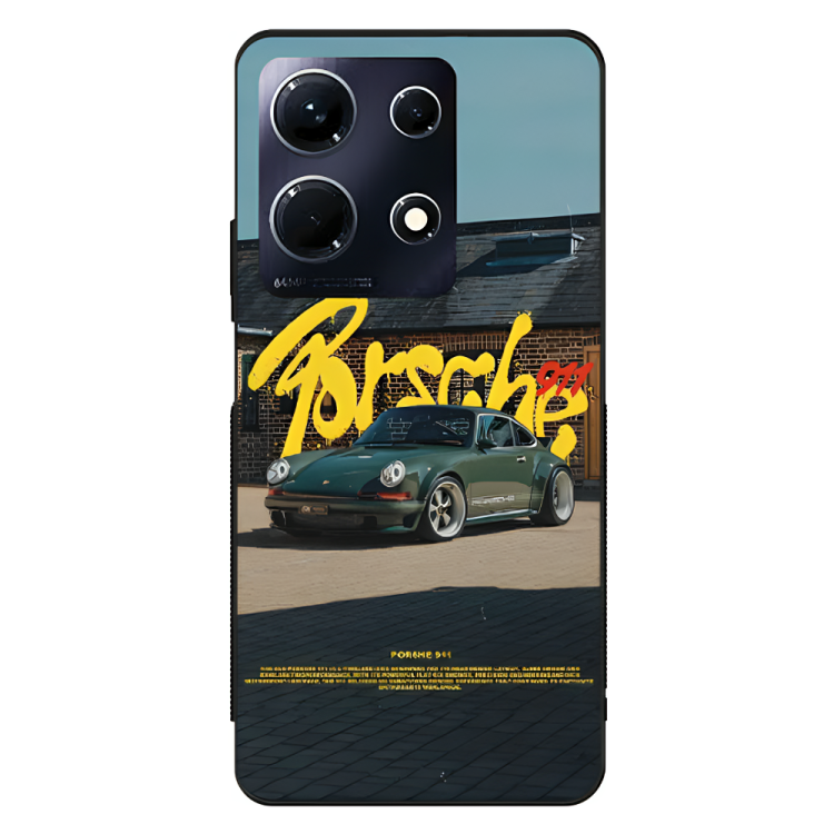 Infinix Note 30 Case – Premium Artistic Phone Cover (Metal Glass Finish) – ‘The Future of Yesterday’ by Libaadah