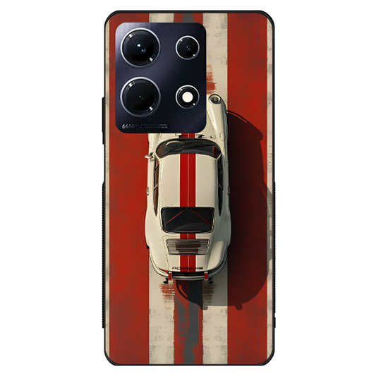 Infinix Note 30 Case – Premium Artistic Phone Cover (Metal Glass Finish) – ‘Red Stripes of Freedom’ by Libaadah