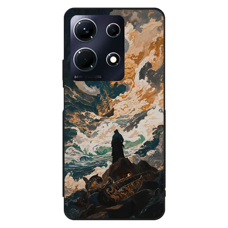 Infinix Note 30 Case – Premium Artistic Phone Cover (Metal Glass Finish) – ‘Above the Drowning Sea’ by Libaadah