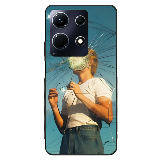 Infinix Note 30 Case – Premium Artistic Phone Cover (Metal Glass Finish) – ‘What's Left in Broken Glass’ by Libaadah