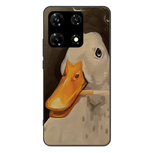 Infinix Note 30 Pro Case – Premium Artistic Phone Cover (Metal Glass Finish) – ‘An Existential Duck’ by Libaadah