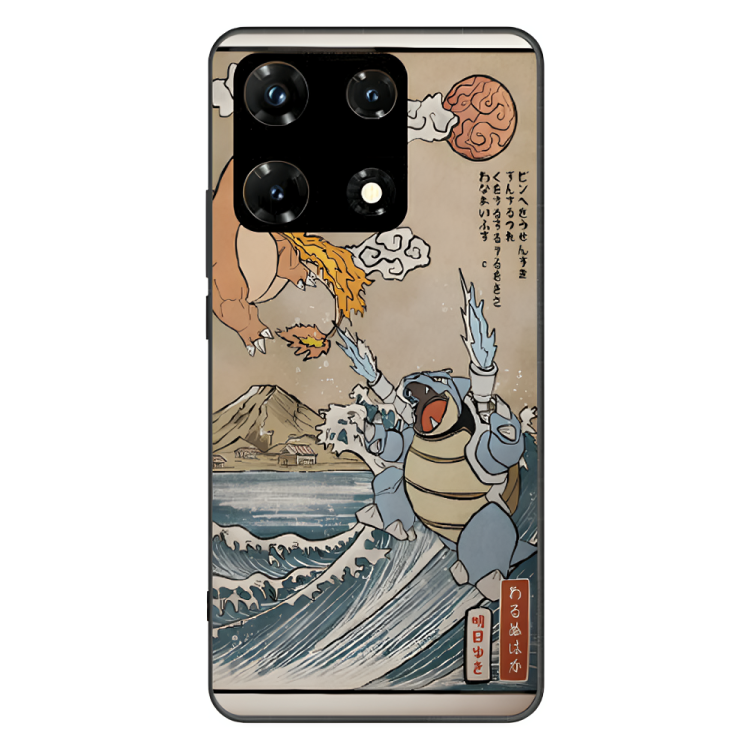 Infinix Note 30 Pro Case – Premium Artistic Phone Cover (Metal Glass Finish) – ‘The Great Wave of Kanto’ by Libaadah