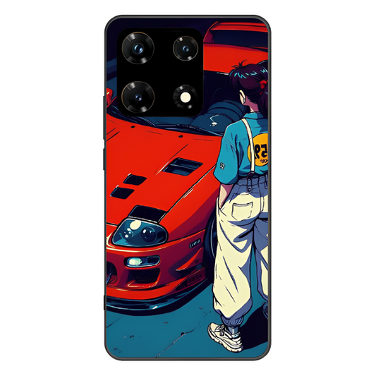 Infinix Note 30 Pro Case – Premium Artistic Phone Cover (Metal Glass Finish) – ‘Tomorrow Wears Yesterday’s Face’ by Libaadah