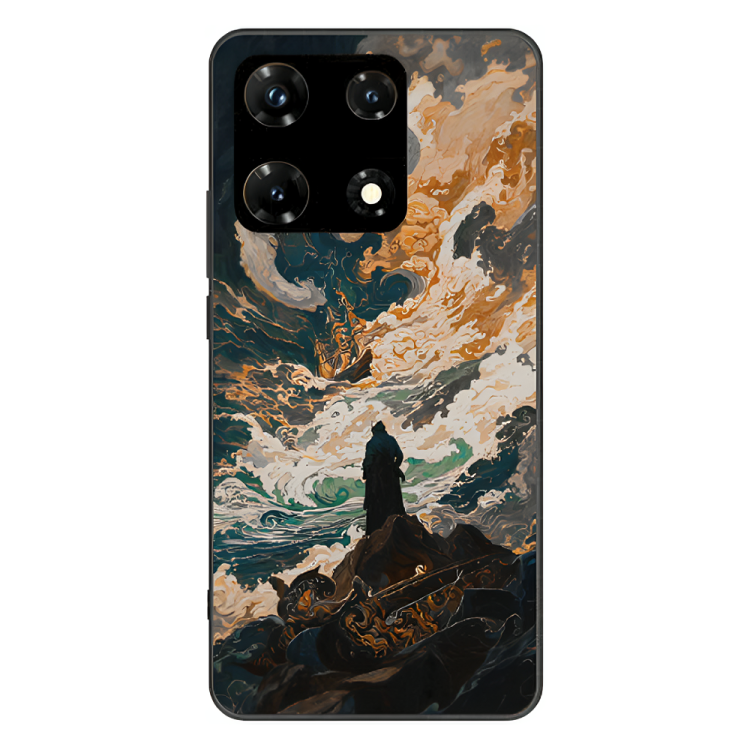 Infinix Note 30 Pro Case – Premium Artistic Phone Cover (Metal Glass Finish) – ‘Above the Drowning Sea’ by Libaadah