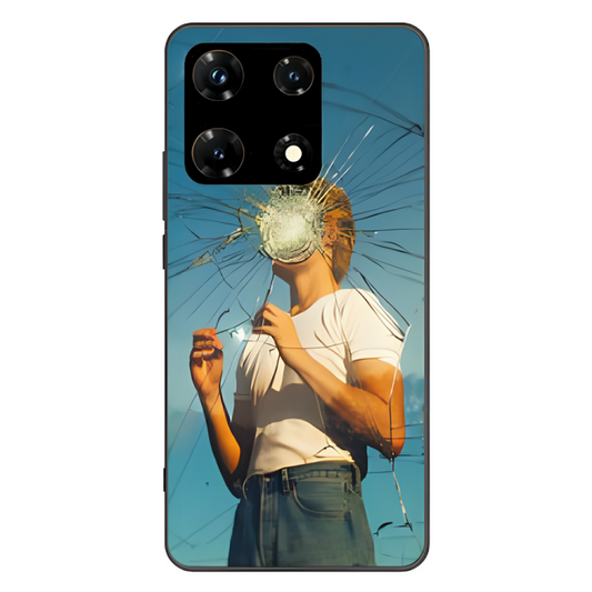 Infinix Note 30 Pro Case – Premium Artistic Phone Cover (Metal Glass Finish) – ‘What's Left in Broken Glass’ by Libaadah