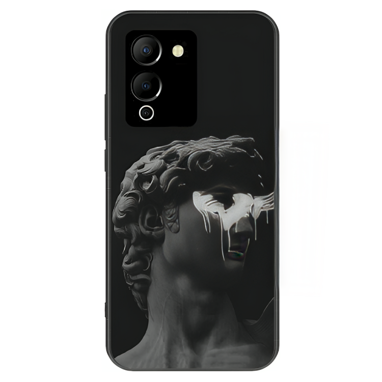 Infinix Note 12 Case – Premium Artistic Phone Cover (Metal Glass Finish) – ‘Even Statues Bleed’ by Libaadah
