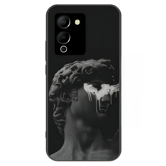 Infinix Note 12 Case – Premium Artistic Phone Cover (Metal Glass Finish) – ‘Even Statues Bleed’ by Libaadah