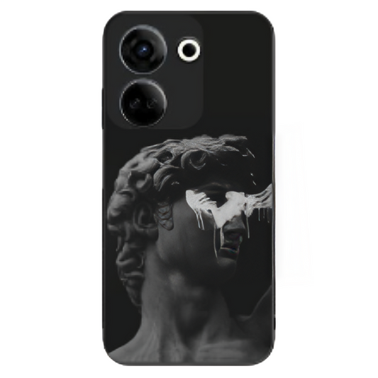 Tecno Camon 20 Case – Premium Artistic Phone Cover (Metal Glass Finish) – ‘Even Statues Bleed’ by Libadah