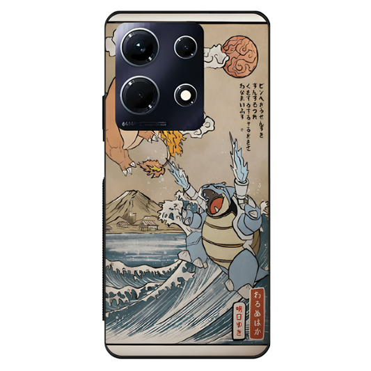 Infinix Note 30 Case – Premium Artistic Phone Cover (Metal Glass Finish) – ‘The Great Wave of Kanto’ by Libaadah