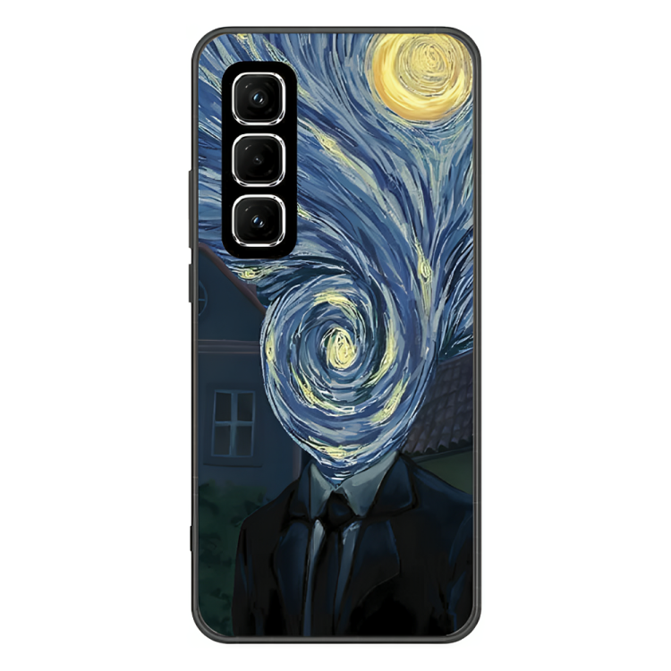 Infinix Hot 50 Case – Premium Artistic Phone Cover (Metal Glass Finish) – ‘Thoughts Full of Starry Sky’ by Libaadah