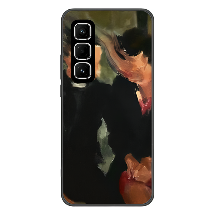 Infinix Hot 50 Case – Premium Artistic Phone Cover (Metal Glass Finish) – ‘The Melancholy of Happy Hours’ by Libaadah