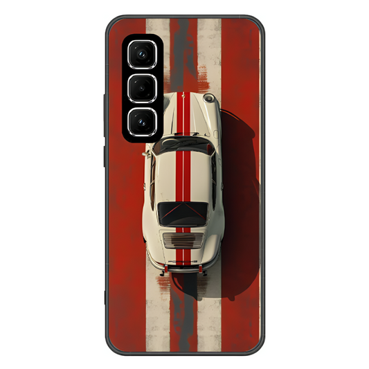 Infinix Hot 50 Case – Premium Artistic Phone Cover (Metal Glass Finish) – ‘Red Stripes of Freedom’ by Libaadah