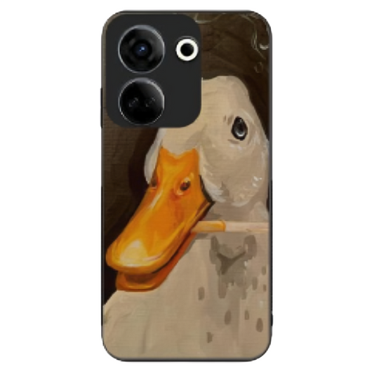 Tecno Camon 20 Pro Case – Premium Artistic Phone Cover (Metal Glass Finish) – ‘An Existential Duck’ by Libadah