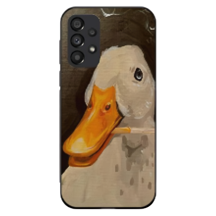 Samsung Galaxy A13 Case – Premium Artistic Phone Cover (Metal Glass Finish) – ‘An Existential Duck' by Libaadah