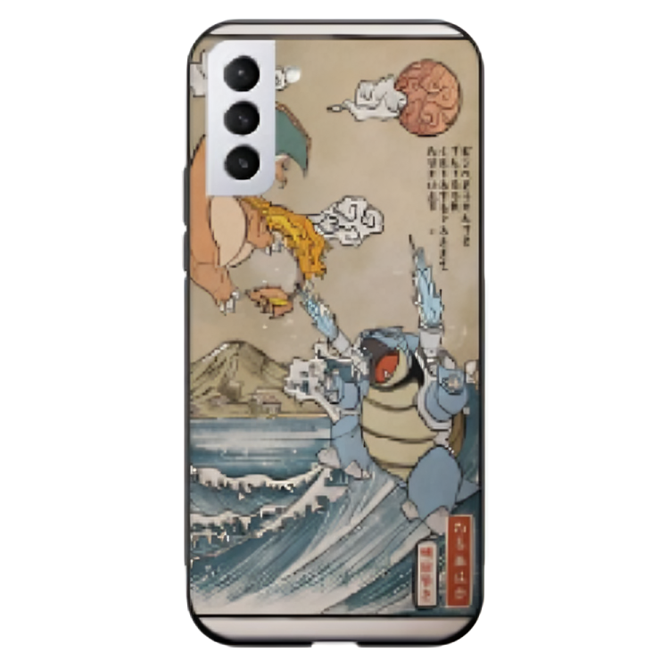 Samsung Galaxy S22 Case – Premium Artistic Phone Cover (Metal Glass Finish) – ‘The Great Wave of Kanto’ by Libaadah