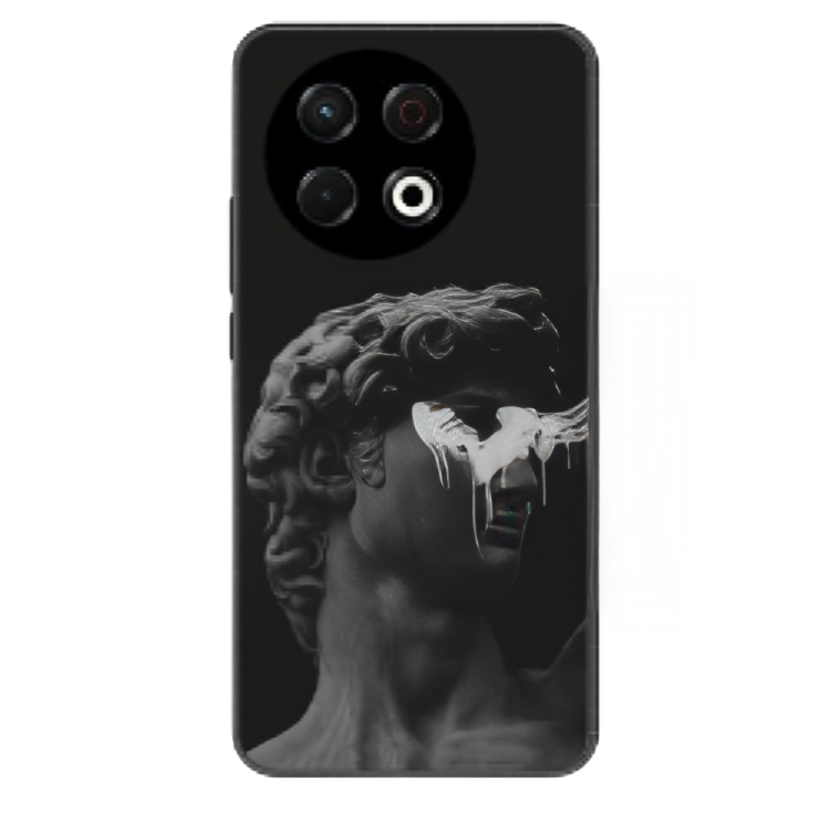 Tecno Spark 30 Pro Case – Premium Artistic Phone Cover (Metal Glass Finish) – ‘Even Statues Bleed’ by Libadah