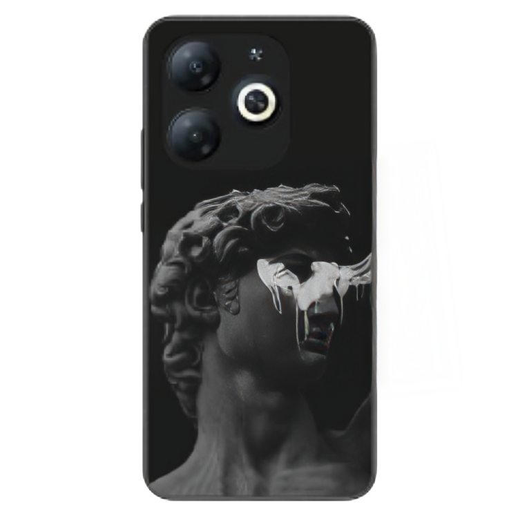 Tecno Spark 20 Pro Case – Premium Artistic Phone Cover (Metal Glass Finish) – ‘Even Statues Bleed’ by Libadah