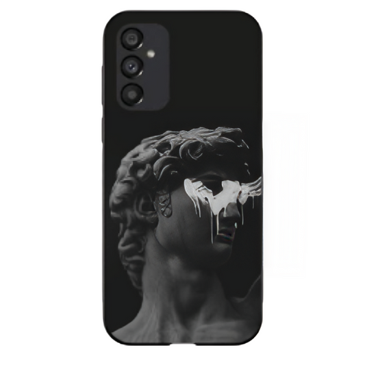 Samsung Galaxy A16 Case – Premium Artistic Phone Cover (Metal Glass Finish) – ‘Even Statues Bleed’ by Libaadah