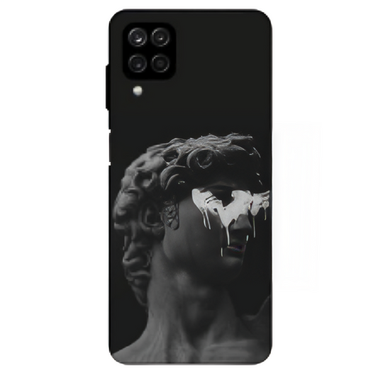 Samsung Galaxy A22 5G Case – Premium Artistic Phone Cover (Metal Glass Finish) – ‘Even Statues Bleed’ by Libaadah