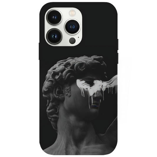 iPhone 16 Pro Case – Premium Artistic Phone Cover (Metal Glass Finish) – ‘Even Statues Bleed’ by Libaadah