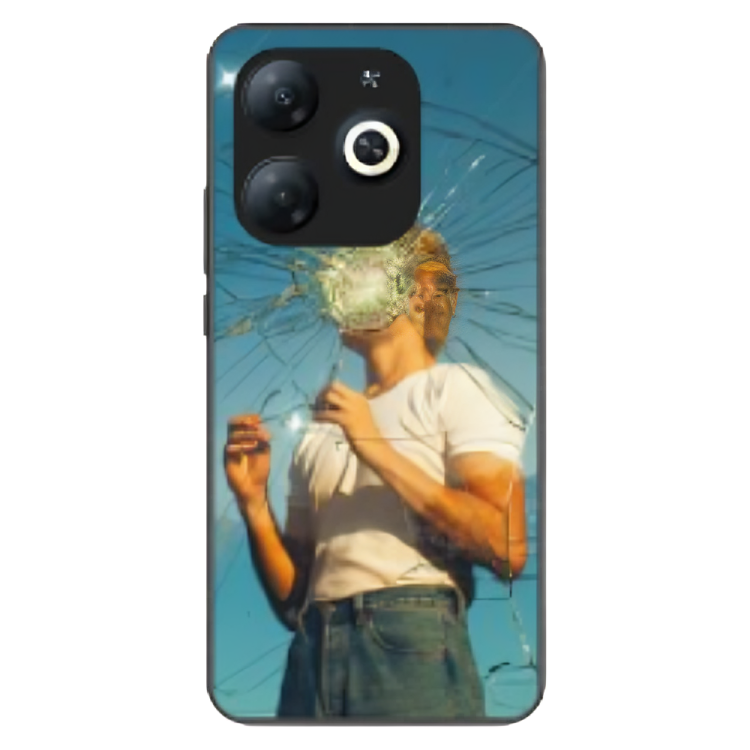 Tecno Spark 20C Case – Premium Artistic Phone Cover (Metal Glass Finish) – ‘What's Left in Broken Glass’ by Libadah