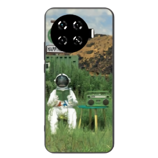 Tecno Spark 20 Pro + Case – Premium Artistic Phone Cover (Metal Glass Finish) – ‘The Absence Beneath Happiness’ by Libadah