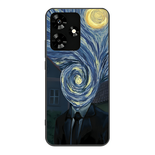 Infinix Hot 30 Case – Premium Artistic Phone Cover (Metal Glass Finish) – ‘Thoughts Full of Starry Sky’ by Libaadah