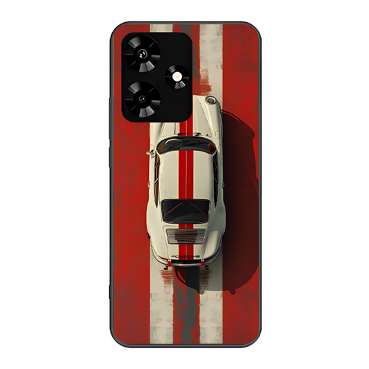 Infinix Hot 30 Case – Premium Artistic Phone Cover (Metal Glass Finish) – ‘Red Stripes of Freedom’ by Libaadah
