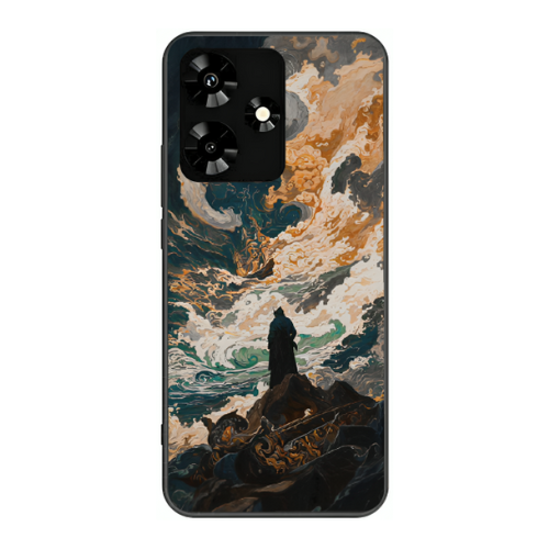 Infinix Hot 30 Case – Premium Artistic Phone Cover (Metal Glass Finish) – ‘Above the Drowning Sea’ by Libaadah