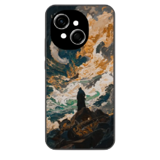 Tecno Spark Go 1 Case – Premium Artistic Phone Cover (Metal Glass Finish) – ‘Above the Drowning Sea’ by Libadah