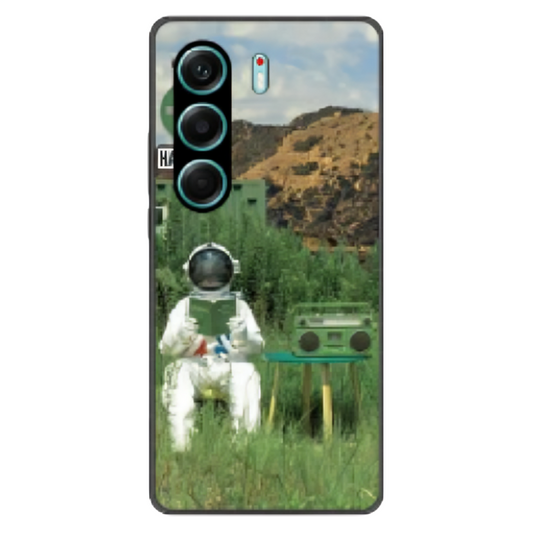 Tecno Camon 40 Case – Premium Artistic Phone Cover (Metal Glass Finish) – ‘The Absence Beneath Happiness’ by Libadah