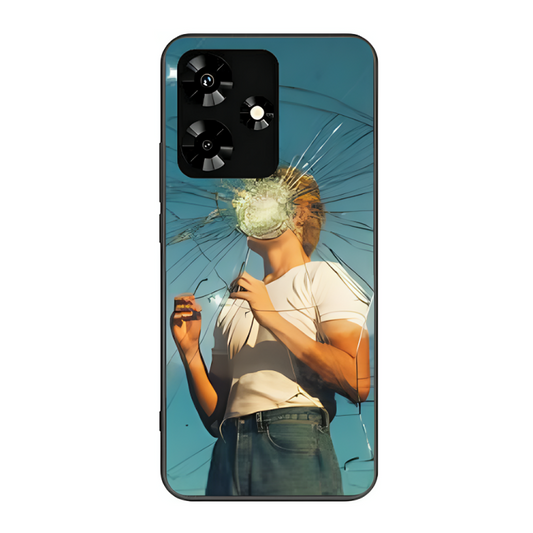 Infinix Hot 30 Case – Premium Artistic Phone Cover (Metal Glass Finish) – ‘What's Left in Broken Glass’ by Libaadah