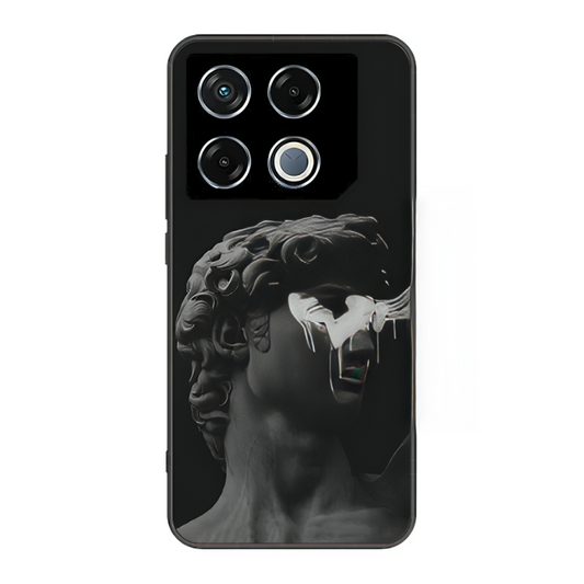 Infinix GT 20 Case – Premium Artistic Phone Cover (Metal Glass Finish) – ‘Even Statues Bleed’ by Libaadah