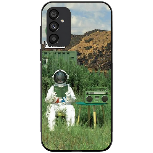Samsung Galaxy S24 Case – Premium Artistic Phone Cover (Metal Glass Finish) – ‘The Absence Beneath Happiness’ by Libaadah