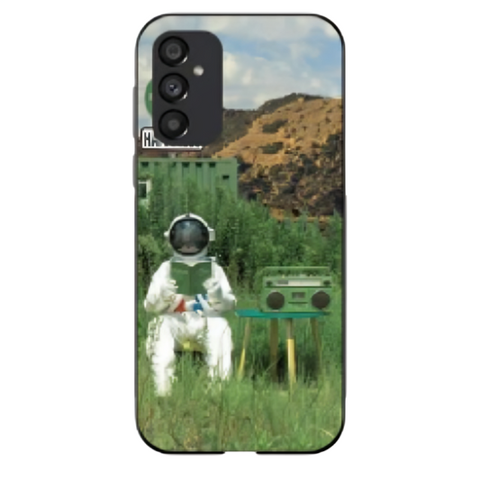 Samsung Galaxy A16 Case – Premium Artistic Phone Cover (Metal Glass Finish) – ‘The Absence Beneath Happiness’ by Libaadah