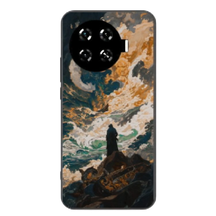 Tecno Spark 20 Pro + Case – Premium Artistic Phone Cover (Metal Glass Finish) – ‘Above the Drowning Sea’ by Libadah
