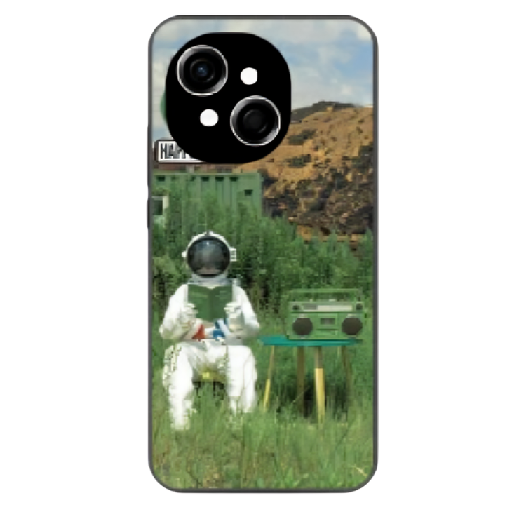 Tecno Spark Go 1 Case – Premium Artistic Phone Cover (Metal Glass Finish) – ‘The Absence Beneath Happiness’ by Libadah