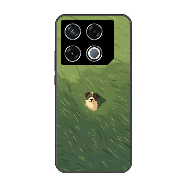 Infinix GT 20 Case – Premium Artistic Phone Cover (Metal Glass Finish) – ‘The dog in the Grass Field’ by Libaadah
