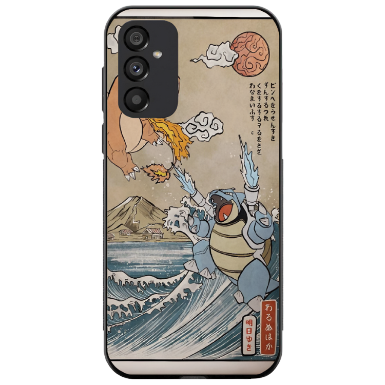 Samsung Galaxy S24 Case – Premium Artistic Phone Cover (Metal Glass Finish) – ‘The Great Wave of Kanto’ by Libaadah