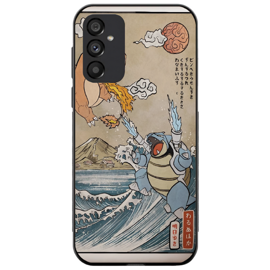 Samsung Galaxy S24 Case – Premium Artistic Phone Cover (Metal Glass Finish) – ‘The Great Wave of Kanto’ by Libaadah