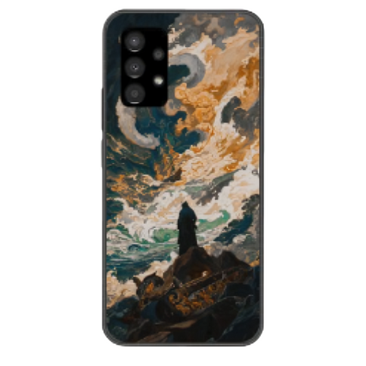 Samsung Galaxy A33 Case – Premium Artistic Phone Cover (Metal Glass Finish) – ‘Above the Drowning Sea’ by Libaadah