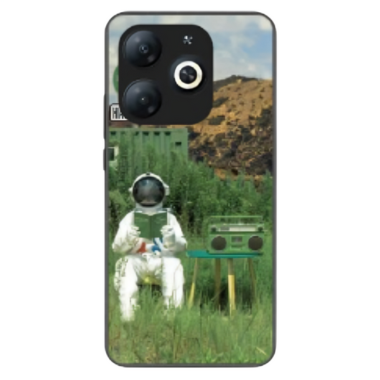 Tecno Spark 20 Pro Case – Premium Artistic Phone Cover (Metal Glass Finish) – ‘The Absence Beneath Happiness’ by Libadah