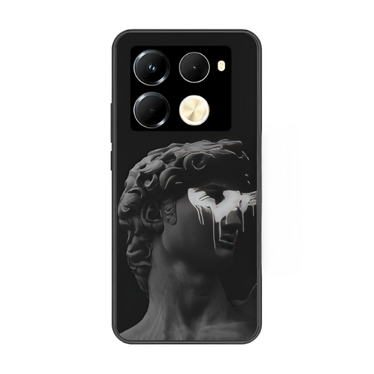 Infinix Note 40 Pro Case – Premium Artistic Phone Cover (Metal Glass Finish) – ‘Even Statues Bleed’ by Libaadah
