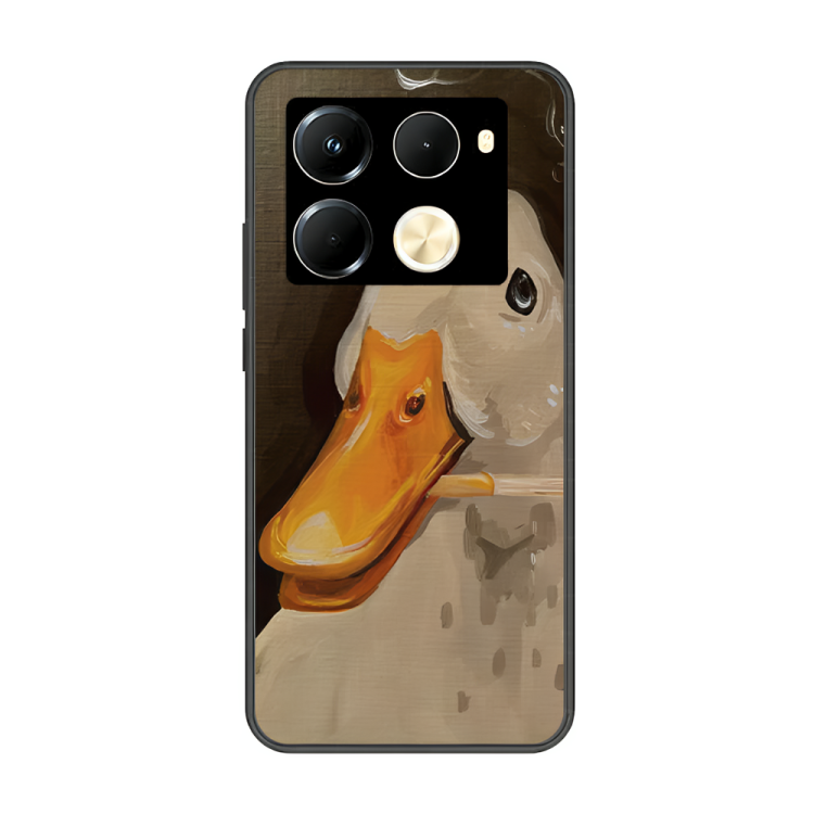 Infinix Note 40 Pro Case – Premium Artistic Phone Cover (Metal Glass Finish) – ‘An Existential Duck’ by Libaadah