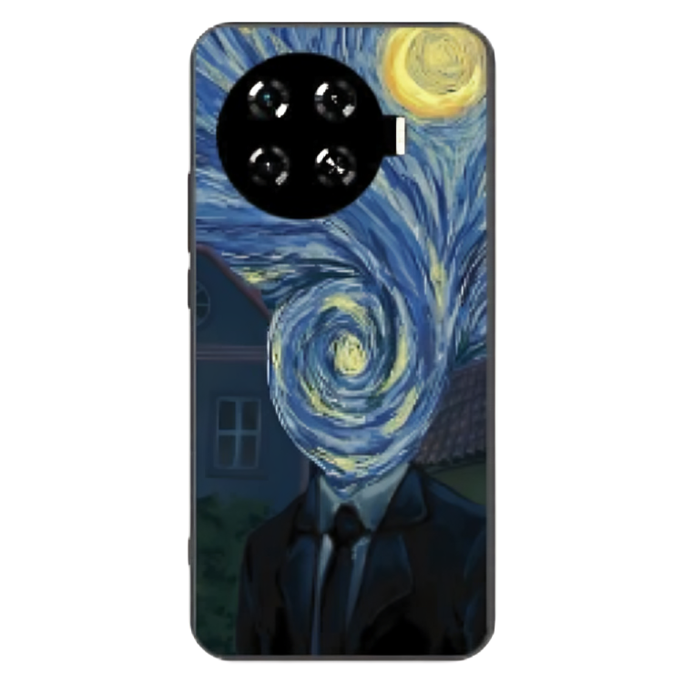 Tecno Spark 20 Pro + Case – Premium Artistic Phone Cover (Metal Glass Finish) – ‘Thoughts Full of Starry Sky’ by Libadah