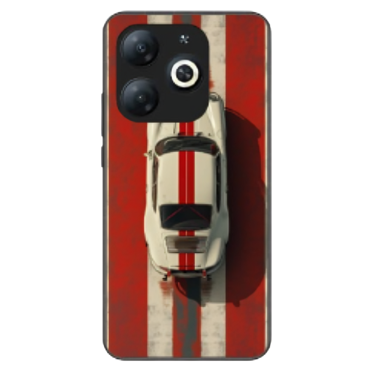 Tecno Spark 20 Case – Premium Artistic Phone Cover (Metal Glass Finish) – ‘Red Stripes of Freedom’ by Libadah