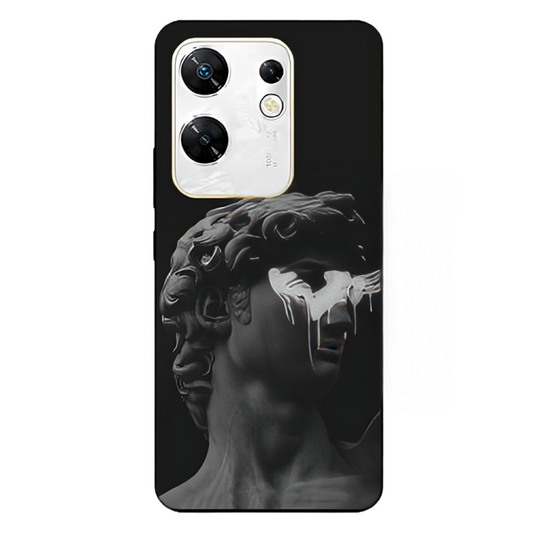 Infinix Zero 30 Case – Premium Artistic Phone Cover (Metal Glass Finish) – ‘Even Statues Bleed’ by Libaadah