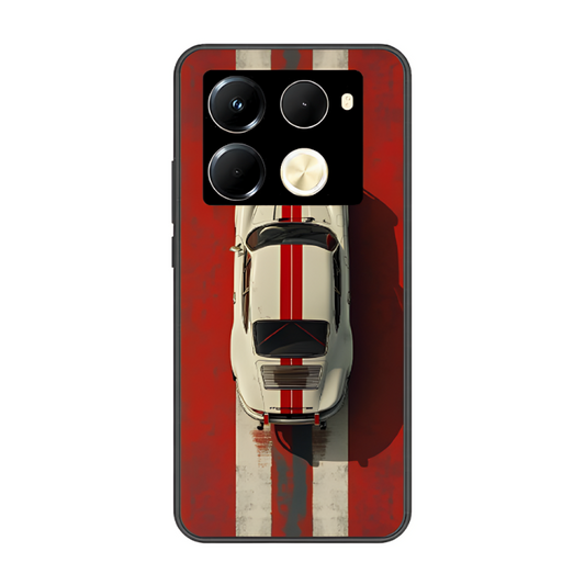 Infinix Note 40 Pro Case – Premium Artistic Phone Cover (Metal Glass Finish) – ‘Red Stripes of Freedom’ by Libaadah