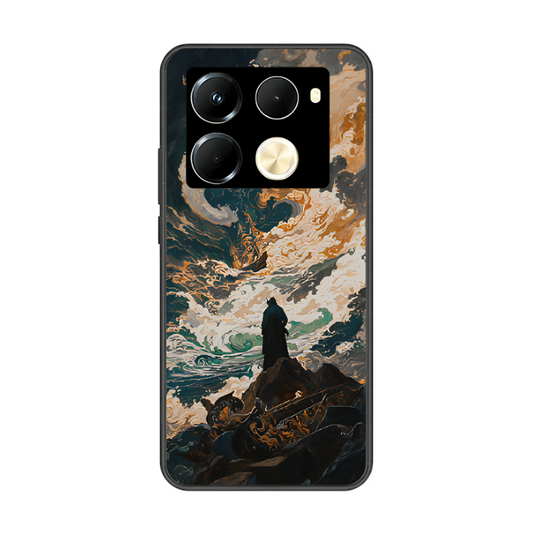 Infinix Note 40 Pro Case – Premium Artistic Phone Cover (Metal Glass Finish) – ‘Above the Drowning Sea’ by Libaadah